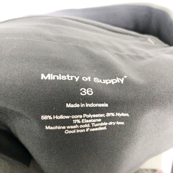 MINISTRY OF SUPPLY Mens Pace Tapered Chino Pants 36x35 Olive Green NWT - Picture 13 of 13